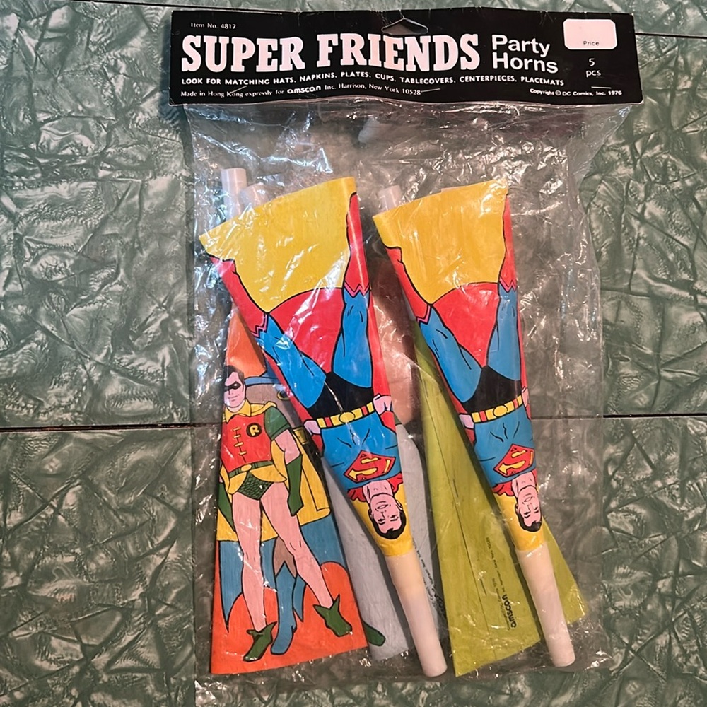 Vintage 1976 DC Comic Super Friends Party Batman superman Wonder Woman aqua man